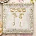 Old Besties,Sentimental,Gift For Bestie,Icon - Gold Birth Month Flower Grow An Old Friend - Personalized Ring Dish