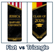 Happy, Graduation, Independence Day, America 250th, Gift For Yourself, Gift For Women, Gift For Men - Golden Pattern Congrats Graduation - Personalized Stoles