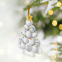 Gift For Yourself, Gift For Women, Gift For Men, Baseball, Basketball, Football, Golf, Happy, Christmas - Golf Ball Christmas Tree - Personalized Custom Shaped Acrylic Ornament