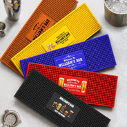 Gift For Men,Gift For Yourself,Confident,Custom Text - Good Friends Good Drinks Great Times - Personalized Bar Mat