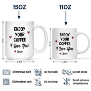 Gift For Couples,Gift For Husband,Gift For Boyfriend,Funny - Good Morning Handsome Beautiful - Personalized Mug