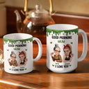 Mom - Daughters (Adult), Mom - Daughters (Young), Gift For Mother - Good Morning Mom I Love You - Personalized White Edge-to-Edge Mug