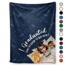 Graduation,Gift For Women,Gift For Men,Happy - Graduated Can I Go Back To Bed Now 3D Effect - Personalized Fleece Blanket, Sherpa Blanket