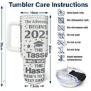 Graduation The Adventure Begins - Personalized 40oz Tumbler With Straw