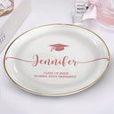Graduation Your Name School Year - Personalized Round Ring Dish