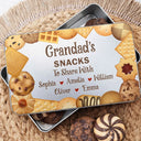 Funny,Gift For Husband,Gift For Grandpa,Gift For Mother,Gift For Father,Gift For Grandma,Gift For Wife - Grandad's Snacks To Share With The Grandkids - Personalized Metal Biscuit Tin