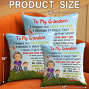 Grandma Mother Hugged This Soft Pillow - Gift For Granddaughter, Grandson, Kids - Personalized Pillow