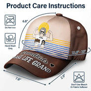 Gift For Grandpa, Happy, Love, Grandpa - Grandkids - Grandkids Make Life Grand - Personalized Classic Cap