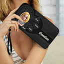 Gift For Mother - Grandma Mother And Her Sweethearts - Personalized Leather Long Wallet