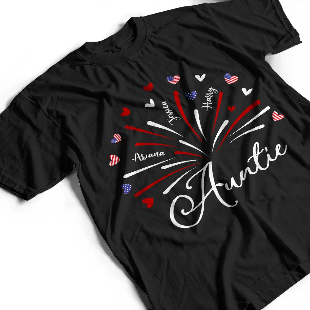 Gift For Grandma, Gift For Mother, Happy - Grandma Mom Independence Day - Personalized T Shirt