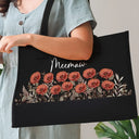 Gift For Grandma,Love,Gift For Mother,Gift For Wife - Grandma Mom Nanny Birth Flower - Personalized Canvas Tote Bag
