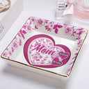 Gift For Mother,Gift For Grandma,Happy - Grandma Mom Toile De Jouy - Personalized Ring Dish