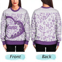 Gift For Grandma,Christmas - Grandma Mom Toile De Jouy - Personalized Unisex Ugly Sweater