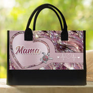Gift For Grandma,Gift For Mother,Love - Grandma Mom's Little Turtle - Personalized Canvas Tote Bag