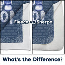 Gift For Grandma,Gift For Mother,Love - Grandma Nana Toile Back View Family - Personalized Fleece Blanket, Sherpa Blanket