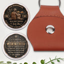 Top Market,Gift For Grandchildren,Gift For Grandkids,Inspirational,Gift For Grandma,Grandma - Grandkids,Vector - Grandma & Granddaughter Grandson Just Do Your Best - Personalized Leather Pocket Hug
