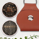 Top Market,Gift For Grandchildren,Gift For Grandkids,Inspirational,Gift For Grandma,Grandma - Grandkids,Vector - Grandma & Granddaughter Grandson Just Do Your Best - Personalized Leather Pocket Hug