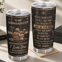 Gift For Grandkids,Inspirational,Gift For Granddaughter,Vector - Grandma & Granddaughter Grandson Just Do Your Best - Personalized Tumbler