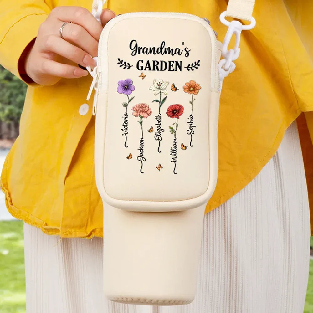 Grandma's Garden - Personalized Bottle Carrier Bag