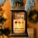 Gift For Grandma, Gift For Mother, Gift For Wife, Gift For Women, Happy - Grandma's Garden Birth Month Flowers - Personalized LED Candle Lantern