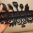 Happy, Gift For Grandma, Gift For Mother, Cooking, Baking , Gift For Women, Gift For Yourself - Grandma's Kitchen - Personalized Cutout Metal Sign
