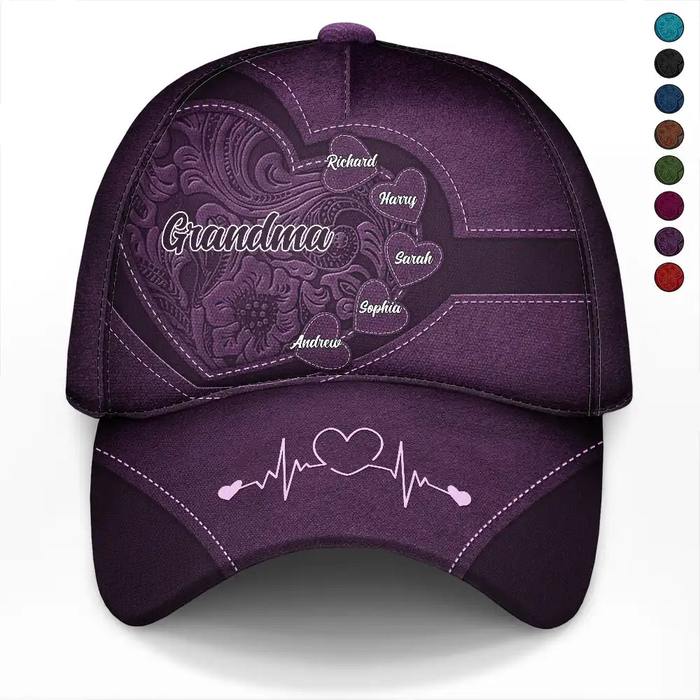 Gift For Grandma, Gift For Mother, Gift For Women, Happy - Grandma's Little Sweethearts - Personalized Classic Cap