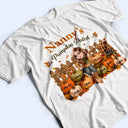 Gift For Grandchildren,Gift For Grandkids,Gift For Grandma,Cozy,Grandma - Grandkids,Vector - Grandma's Pumpkin Patch Fall Vibes - Personalized T Shirt