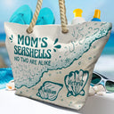 Gift For Grandma, Summer, Proud, Icon - Grandmas And Moms Seashells - Personalized Beach Bag