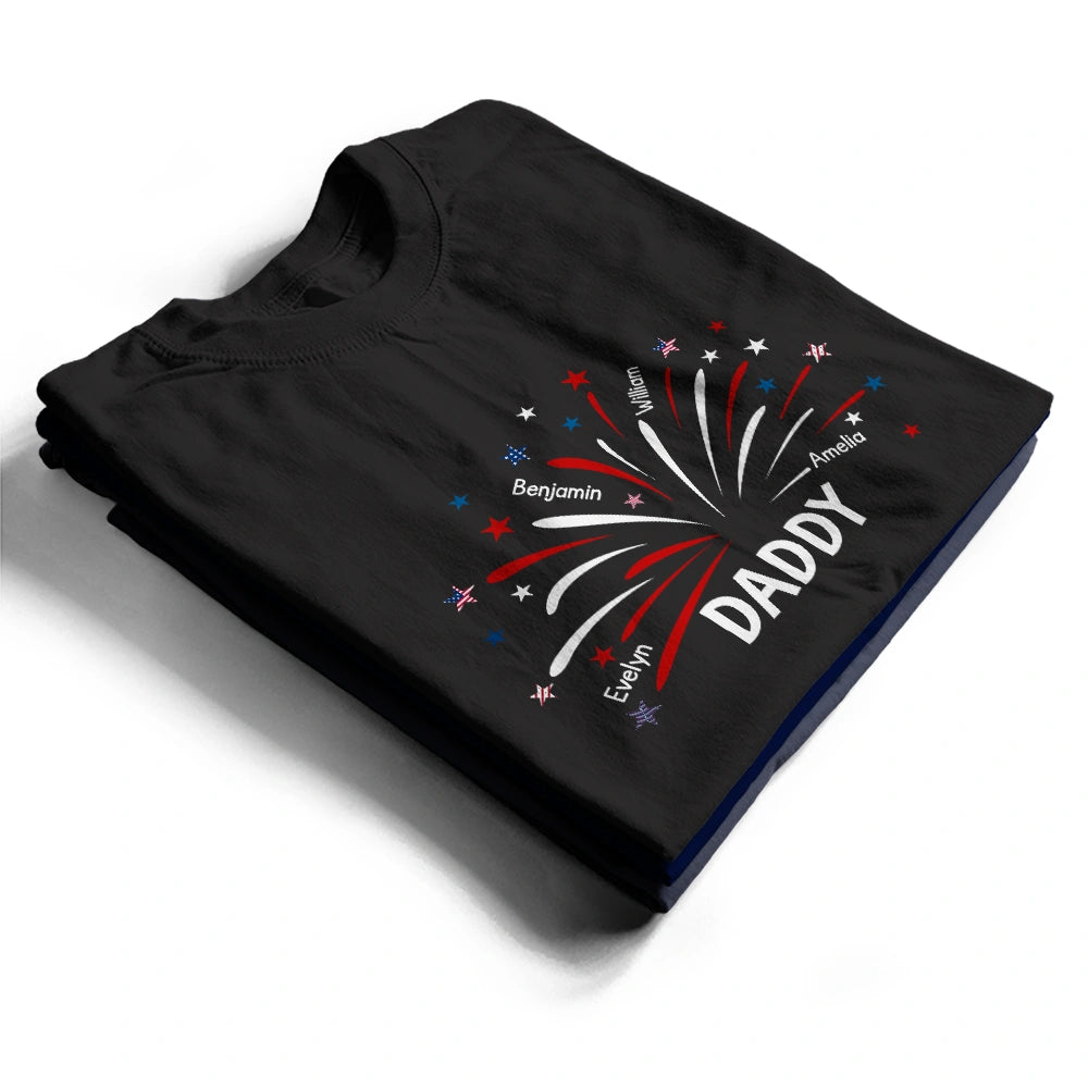 Gift For Husband,Gift For Men,Gift For Father,Gift For Grandpa,Independence Day,Proud - Grandpa Dad Firework Independence Day - Personalized T Shirt