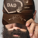Gift For Father,Gift For Grandpa,Grandpa - Grandkids,Dad - Children,Happy - Grandad Dad Mum Kids Handprints - Personalised Trucker Cap