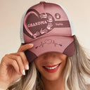 Gift For Father,Gift For Grandpa,Grandpa - Grandkids,Dad - Children,Happy - Grandad Dad Mum Kids Handprints - Personalised Trucker Cap