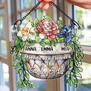 Happy,Gift For Bestie,Old Best friends,Gift For Sisters,Christmas - Grow An Old Friend Birth Flower - Personalized Window Hanging Suncatcher Ornament