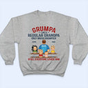 Gift For Father, Gift For Grandpa, Happy, Grandpa - Grandkids - Grumpa Much Grumpier - Personalized T Shirt