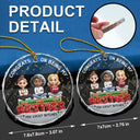 Gift For Bestie,Christmas,Happy,Gift For Sisters,Gift For Brothers,Gift For Sibling,Cousin - Congrats On Being My Besties Friends Siblings 3D Effect - Personalized Circle Glass Ornament