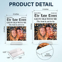 Old Couples,Gift For Couples,Gift For Women,Gift For Men,Gift For Wife,Gift For Husband,Gift For Boyfriend,Gift For Girlfriend,Love,LGBT - Custom Photo The Love Times Newspaper Theme - Personalized Vertical Rectangle Acrylic Plaque