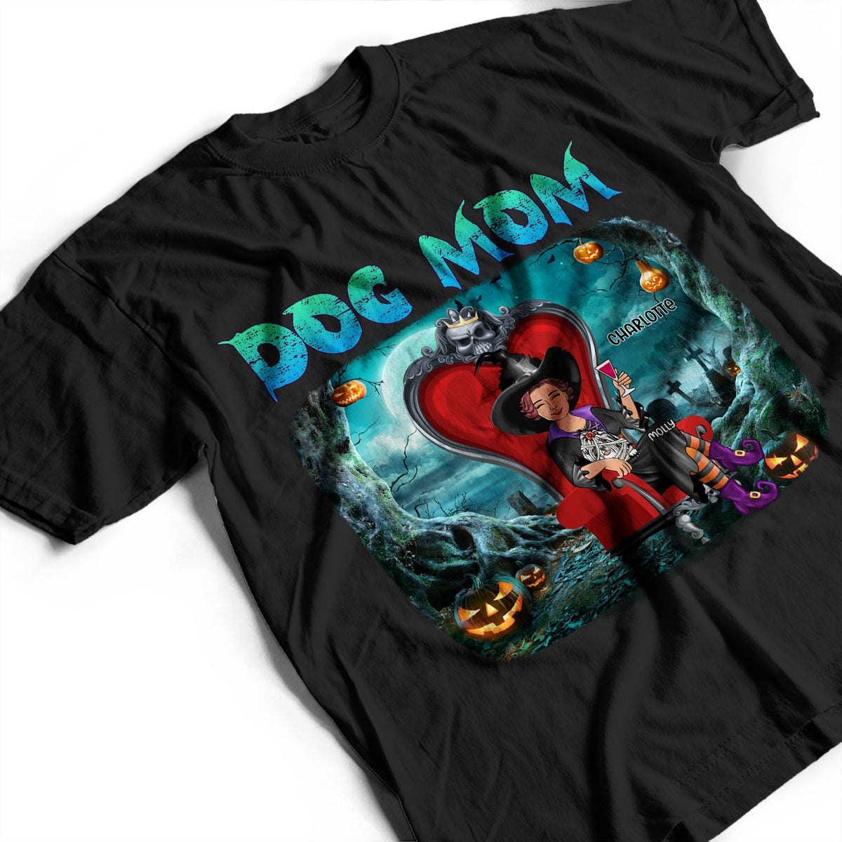 Dog Mom Halloween - Gift For Dog Lovers - Personalized T Shirt