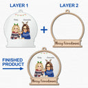 Merry Friendsmas - Christmas Gift For Besties - Personalized 2-Layered Mix Ornament