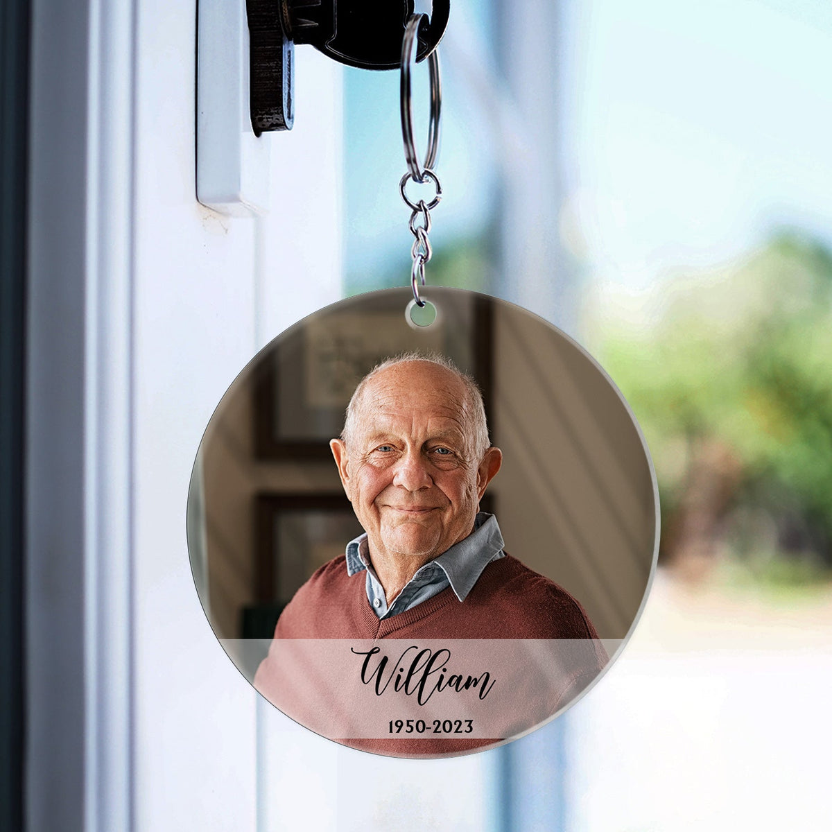 Custom Photo Always Loved Never Forgotten - Memorial Gift For Family - Personalized Acrylic Keychain