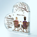 Next To You - Anniversary Gift For Couples - Personalized Heart Shaped Acrylic Plaque