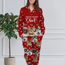Custom Photo The Real Snuggle Official Sleepshirt - Gift For Pet Lovers, Dog Lovers, Cat Lovers - Personalized Long Pajamas Set