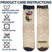 I'd Rather Be Camping - Gift For Camping Lovers - Personalized Socks