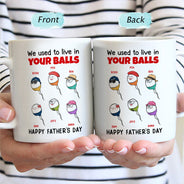 Little Cute Kids We Used To Live - Gift For Father, Dad - Personalized Mug