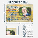 Custom Photo A Hug Send From Heaven - Personalized Aluminum Wallet Card