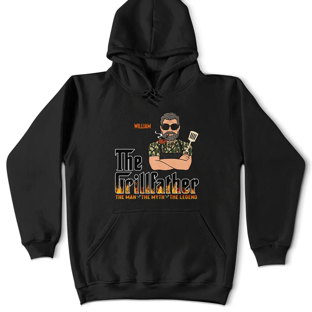 The Grillfather Fire - Personalized T Shirt