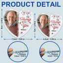Memorial - Custom Photo I'm Always With You - Personalized Heart Shaped Glass Ornament