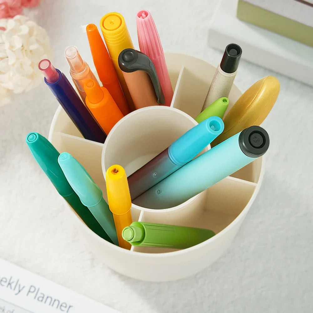 Teacher,Back To School - Teacher Alphabet Bookshelf Letter - Personalized Rotating Pen Holder