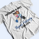 Travel Couple Travel Partners For Life - Couple Gift - Personalized Custom T Shirt