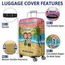 Beach Couple I Love You To The Beach And Back - Gift For Couples - Personalized Custom Luggage Cover