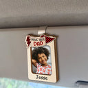 Gift For Father,Gift For Grandpa - Custom Photo Drive Safe Daddy Papa Love From Kid And Pet - Personalized Custom Shaped Car Visor Clip