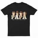 Vintage Map Papa Title - Birthday, Loving Gift For Dad, Father, Papa, Grandpa, Grandfather - Personalized Custom T Shirt